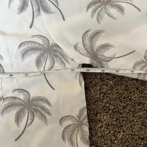 Makani Hawaii Shirt Mens Palm Tree Large Gray White Microfiber‎ Hawaiian Aloha - Picture 4 of 9